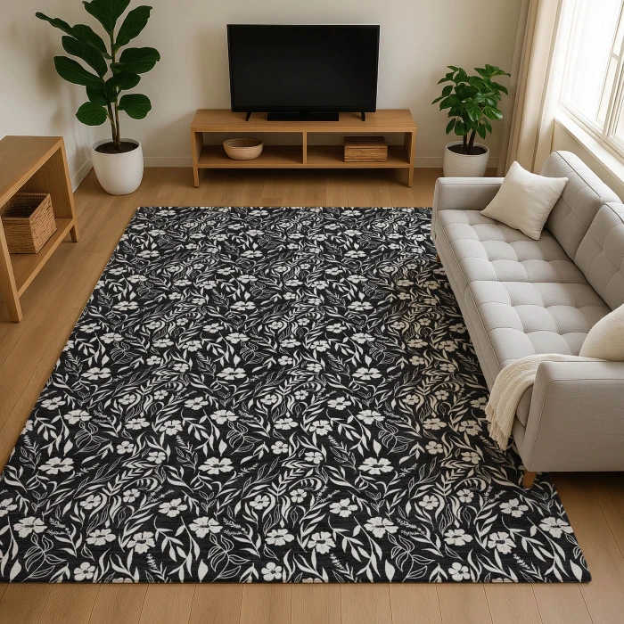 Dalyn Soft Essentials Black SE4 3ft. x 5ft. Rug