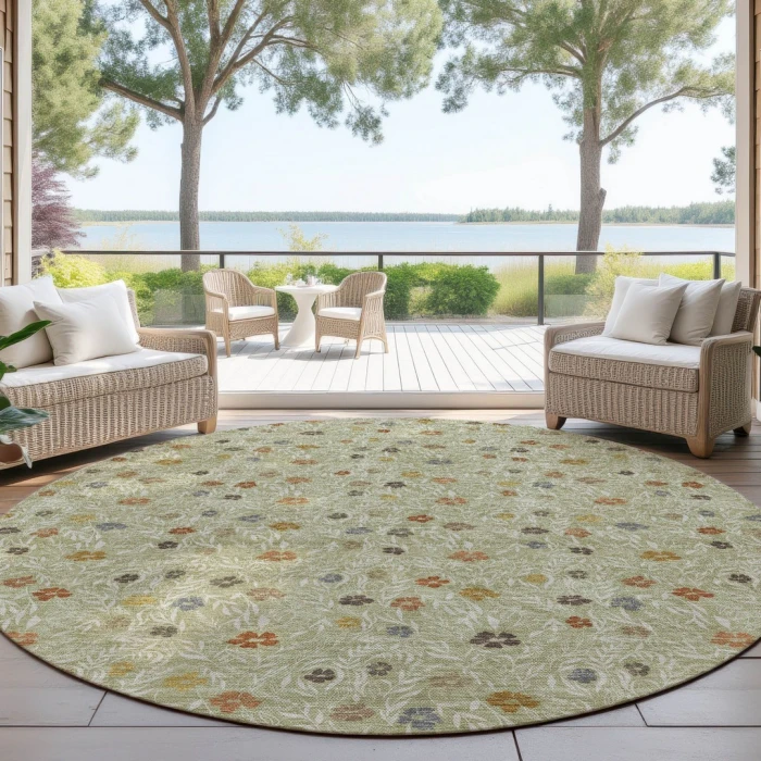 Dalyn Soft Essentials Green SE4 8ft. x 8ft. Rug