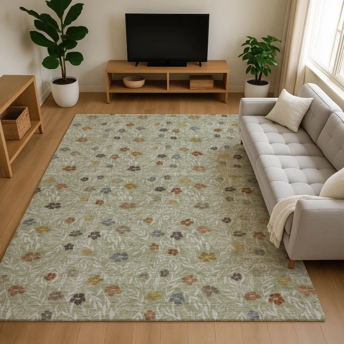 Dalyn Soft Essentials Green SE4 3ft. x 5ft. Rug
