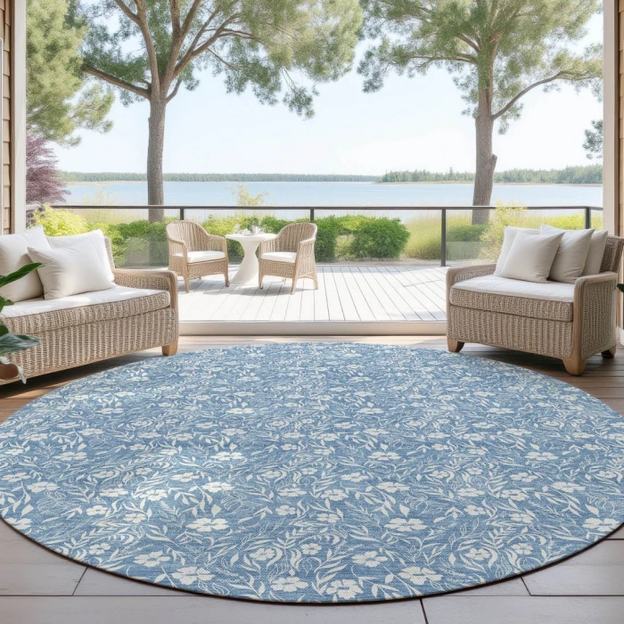 Dalyn Soft Essentials Blue SE4 8ft. x 8ft. Rug