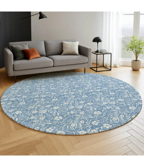 Dalyn Soft Essentials Blue SE4 8ft. x 8ft. Rug