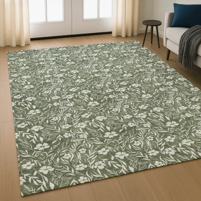 Dalyn Soft Essentials Green SE4 9ft. x 12ft. Rug