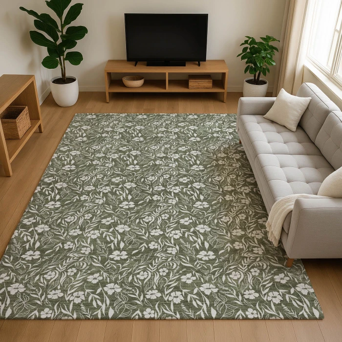 Dalyn Soft Essentials Green SE4 9ft. x 12ft. Rug
