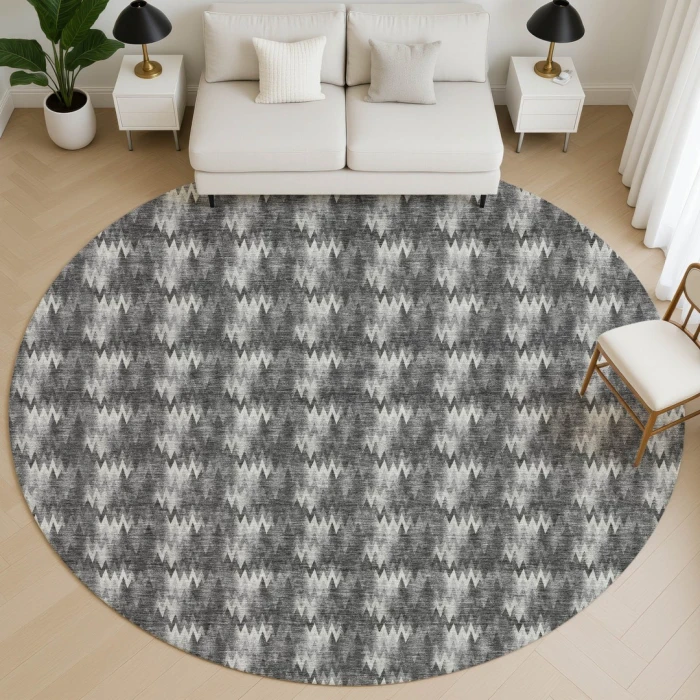Dalyn Soft Essentials Black SE5 8ft. x 8ft. Round Rug