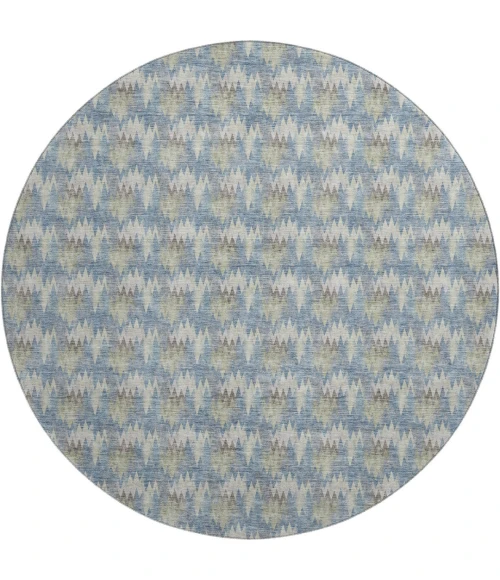 Dalyn Soft Essentials Blue SE5 8ft. x 8ft. Round Rug