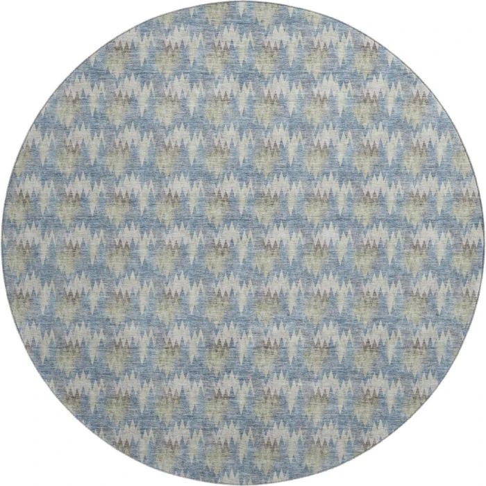 Dalyn Soft Essentials Blue SE5 8ft. x 8ft. Round Rug