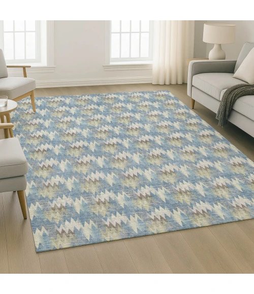 Dalyn Soft Essentials Blue SE5 2ft.6in. x 3ft.10in. Rect. Rug