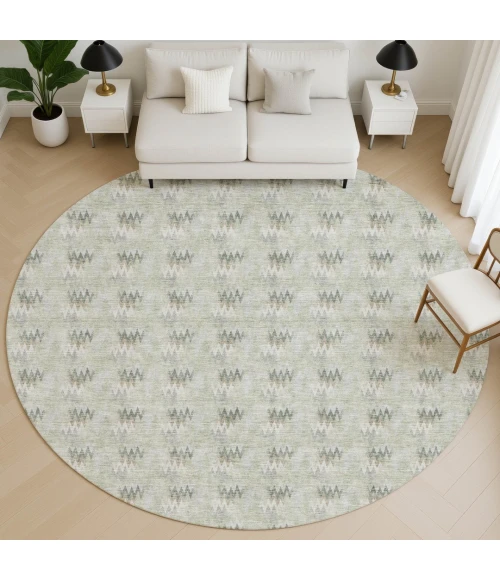 Dalyn Soft Essentials Green SE5 8ft. x 8ft. Round Rug