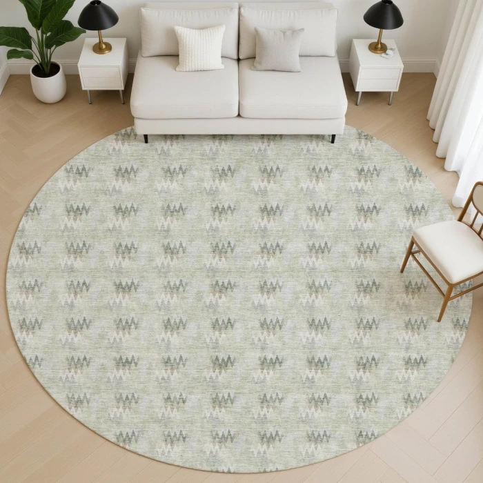 Dalyn Soft Essentials Green SE5 8ft. x 8ft. Round Rug