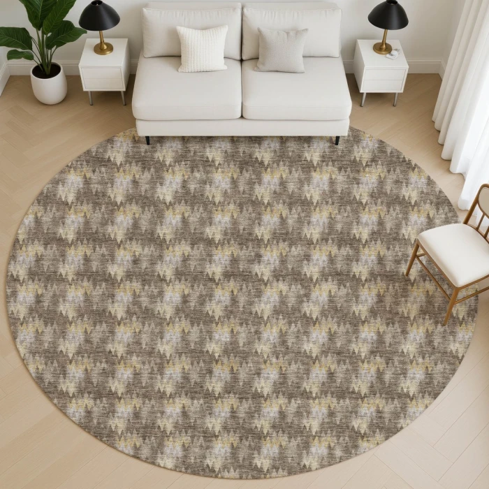 Dalyn Soft Essentials Brown SE5 8ft. x 8ft. Round Rug