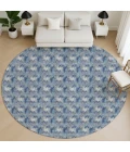 Dalyn Soft Essentials Blue SE5 8ft. x 8ft. Round Rug