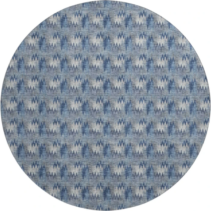 Dalyn Soft Essentials Blue SE5 8ft. x 8ft. Round Rug