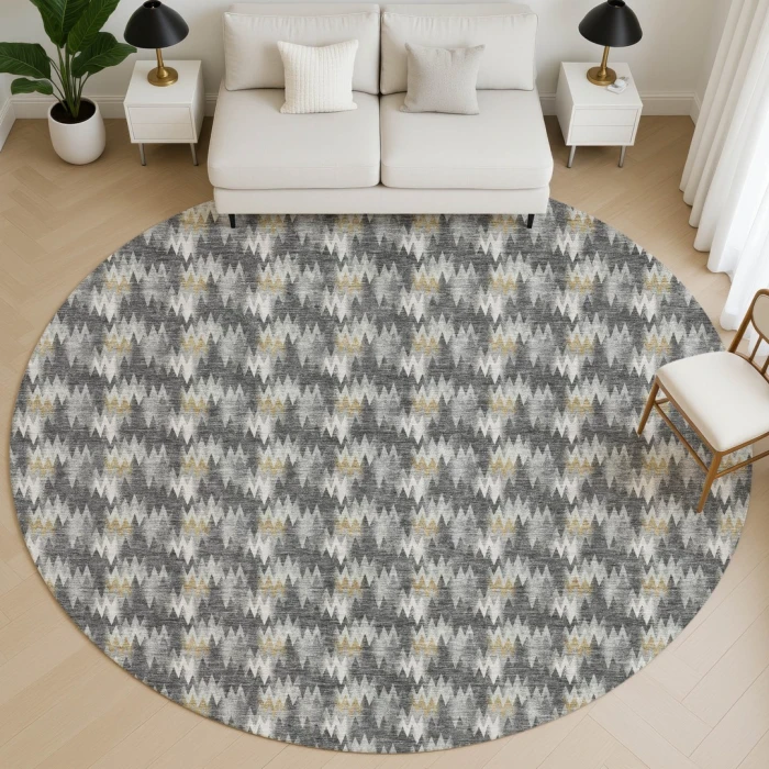 Dalyn Soft Essentials Gray SE5 8ft. x 8ft. Round Rug