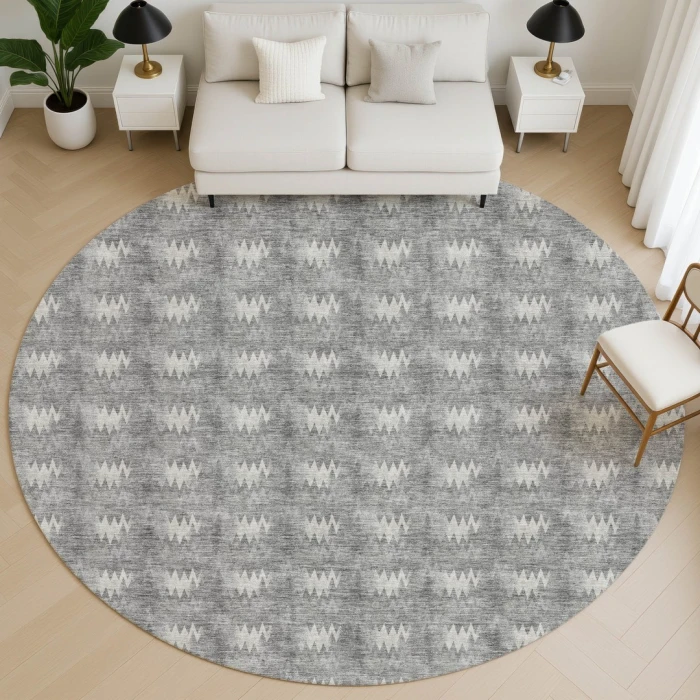 Dalyn Soft Essentials Gray SE5 8ft. x 8ft. Round Rug