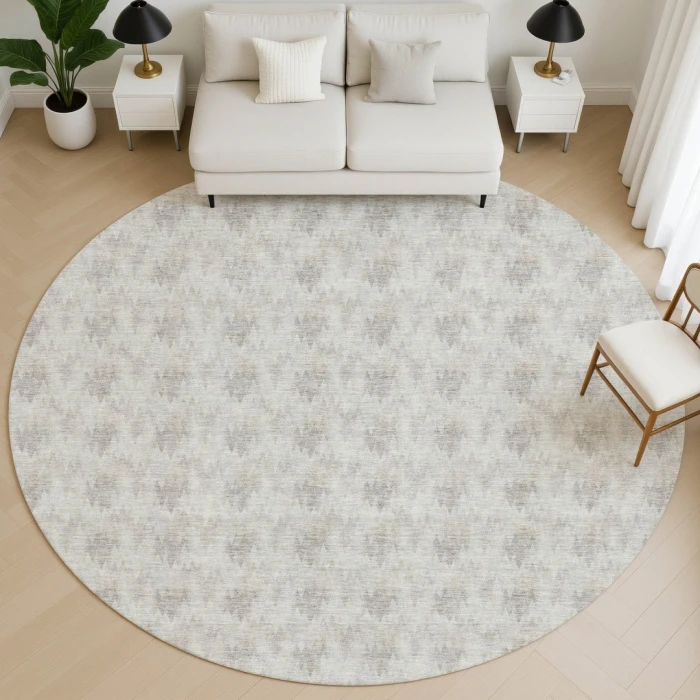Dalyn Soft Essentials Ivory SE5 8ft. x 8ft. Round Rug