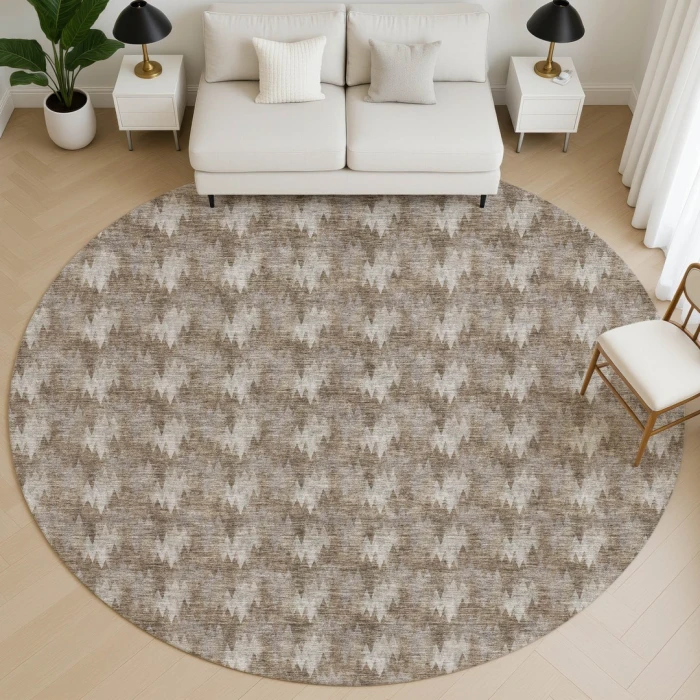 Dalyn Soft Essentials Brown SE5 8ft. x 8ft. Round Rug