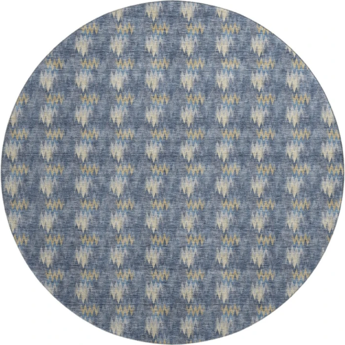 Dalyn Soft Essentials Blue SE5 8ft. x 8ft. Round Rug
