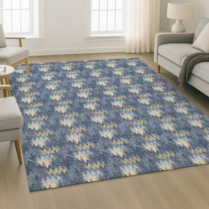 Dalyn Soft Essentials Blue SE5 9ft. x 12ft. Rect. Rug