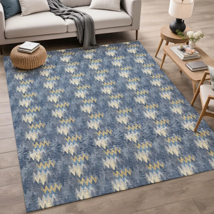 Dalyn Soft Essentials Blue SE5 9ft. x 12ft. Rect. Rug