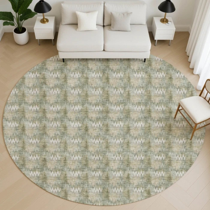 Dalyn Soft Essentials Green SE5 8ft. x 8ft. Round Rug