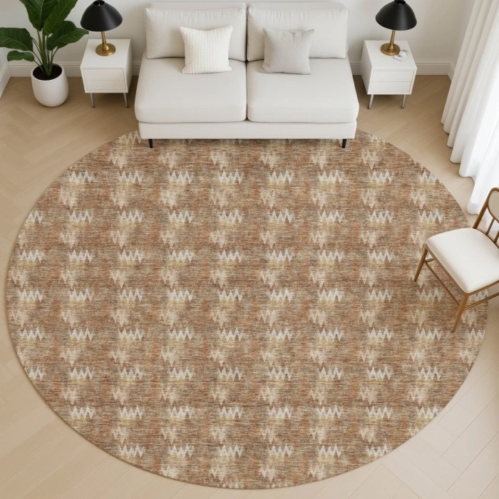 Dalyn Soft Essentials Orange SE5 8ft. x 8ft. Round Rug
