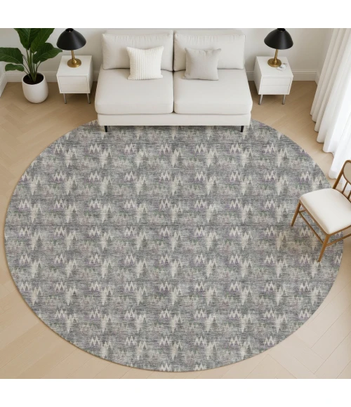 Dalyn Soft Essentials Gray SE5 8ft. x 8ft. Round Rug