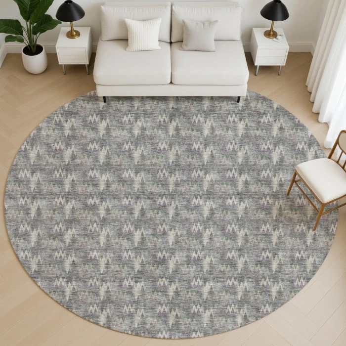 Dalyn Soft Essentials Gray SE5 8ft. x 8ft. Round Rug