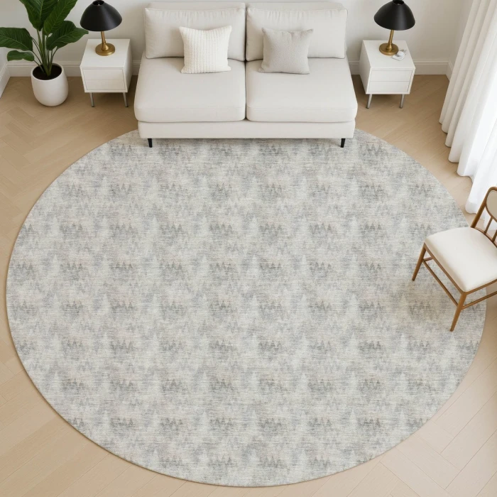 Dalyn Soft Essentials Gray SE5 8ft. x 8ft. Round Rug