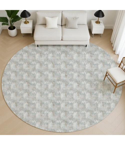 Dalyn Soft Essentials Blue SE5 8ft. x 8ft. Round Rug