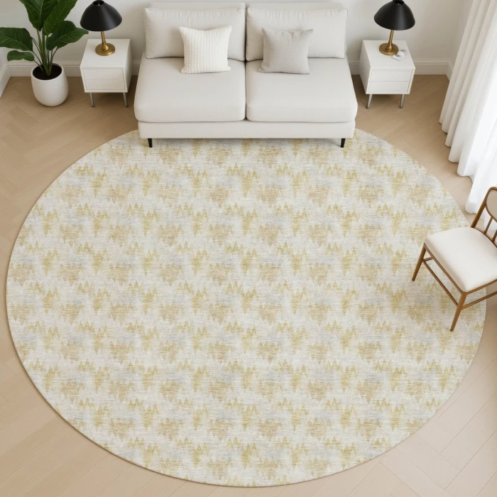 Dalyn Soft Essentials Gold SE5 8ft. x 8ft. Round Rug