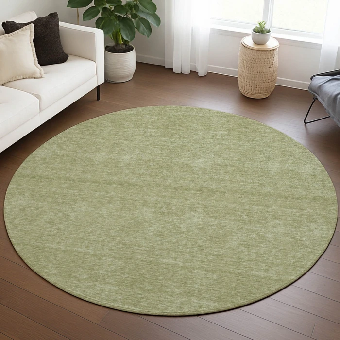 Dalyn Soft Essentials Green SE6 8ft. x 8ft. Round Rug