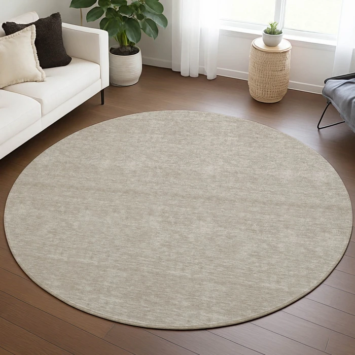 Dalyn Soft Essentials Beige SE6 8ft. x 8ft. Round Rug