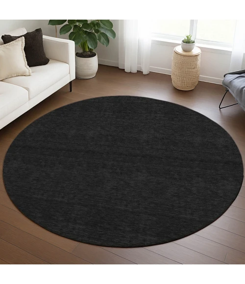 Dalyn Soft Essentials Black SE6 8ft. x 8ft. Round Rug