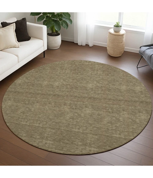 Dalyn Soft Essentials Brown SE6 8ft. x 8ft. Round Rug
