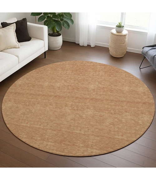 Dalyn Soft Essentials Orange SE6 8ft. x 8ft. Round Rug
