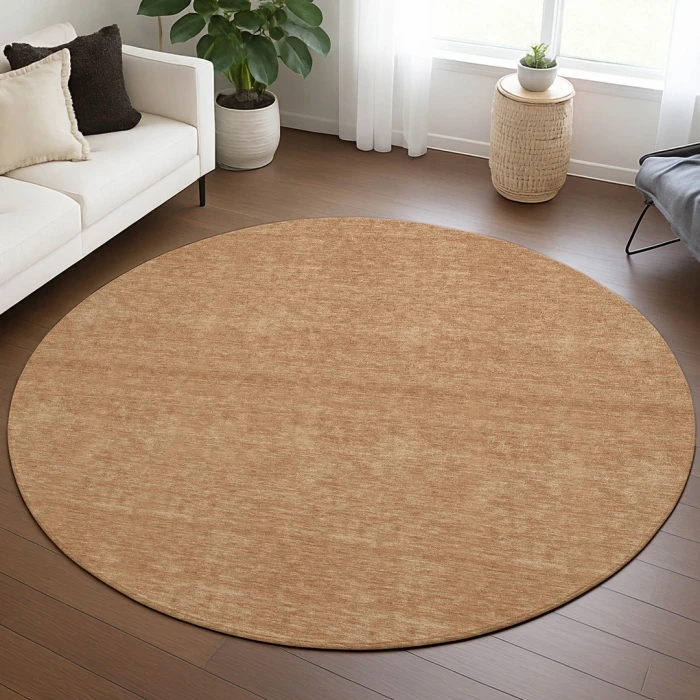 Dalyn Soft Essentials Orange SE6 8ft. x 8ft. Round Rug