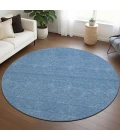 Dalyn Soft Essentials Blue SE6 8ft. x 8ft. Round Rug