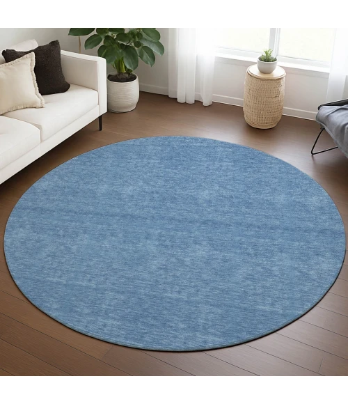 Dalyn Soft Essentials Blue SE6 8ft. x 8ft. Round Rug