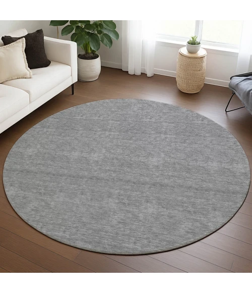 Dalyn Soft Essentials Gray SE6 8ft. x 8ft. Round Rug