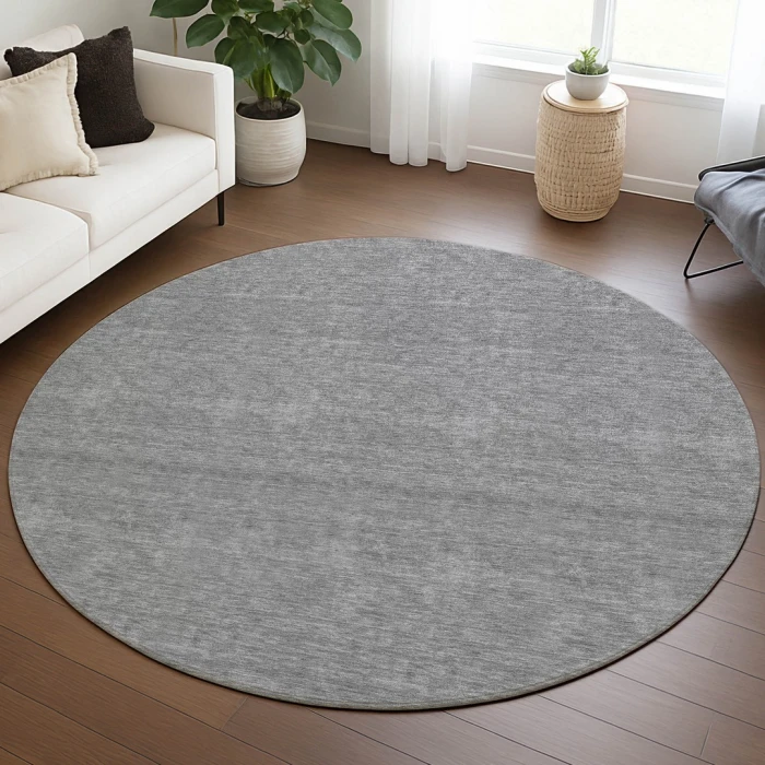 Dalyn Soft Essentials Gray SE6 8ft. x 8ft. Round Rug