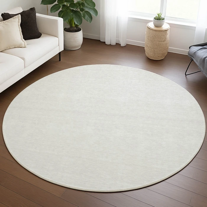 Dalyn Soft Essentials Ivory SE6 8ft. x 8ft. Round Rug