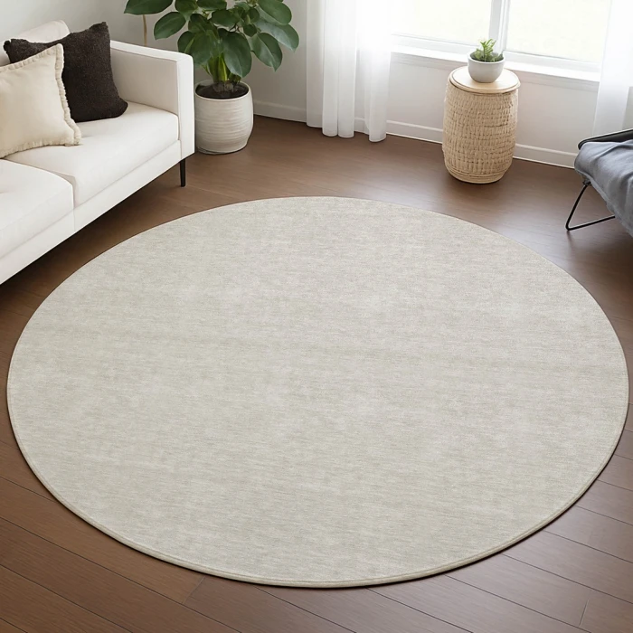 Dalyn Soft Essentials Ivory SE6 8ft. x 8ft. Round Rug