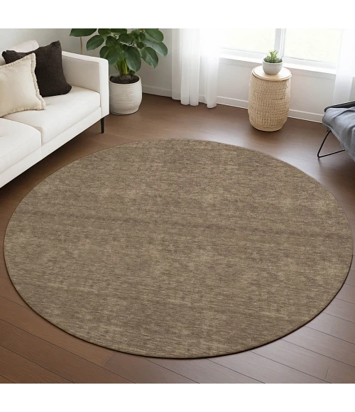 Dalyn Soft Essentials Brown SE6 8ft. x 8ft. Round Rug