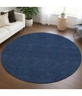 Dalyn Soft Essentials Blue SE6 8ft. x 8ft. Round Rug