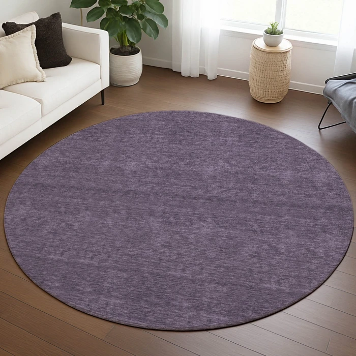 Dalyn Soft Essentials Purple SE6 8ft. x 8ft. Round Rug
