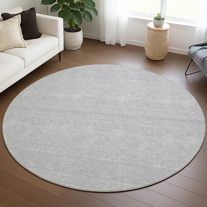 Dalyn Soft Essentials Gray SE6 8ft. x 8ft. Round Rug