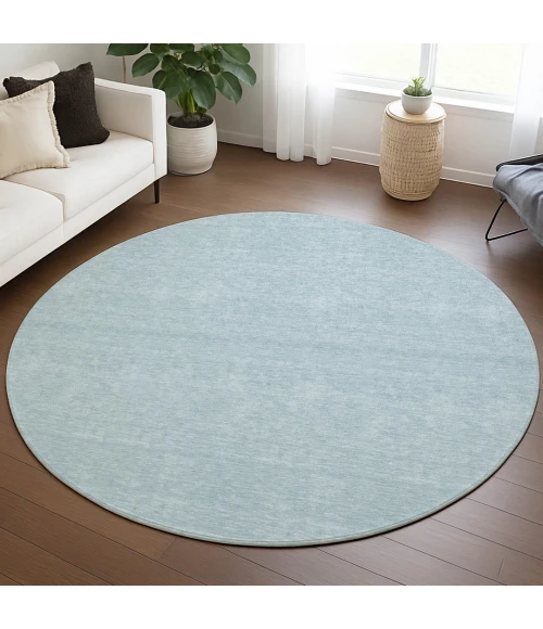 Dalyn Soft Essentials Blue SE6 8ft. x 8ft. Round Rug