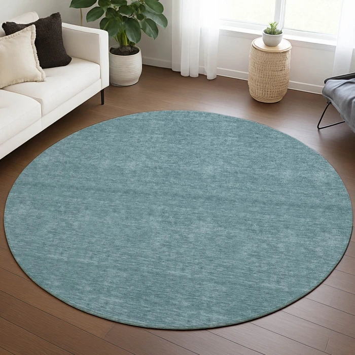 Dalyn Soft Essentials Teal SE6 8ft. x 8ft. Round Rug