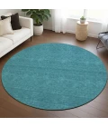 Dalyn Soft Essentials Teal SE6 8ft. x 8ft. Round Rug