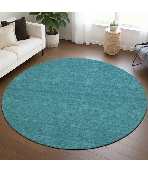 Dalyn Soft Essentials Teal SE6 8ft. x 8ft. Round Rug